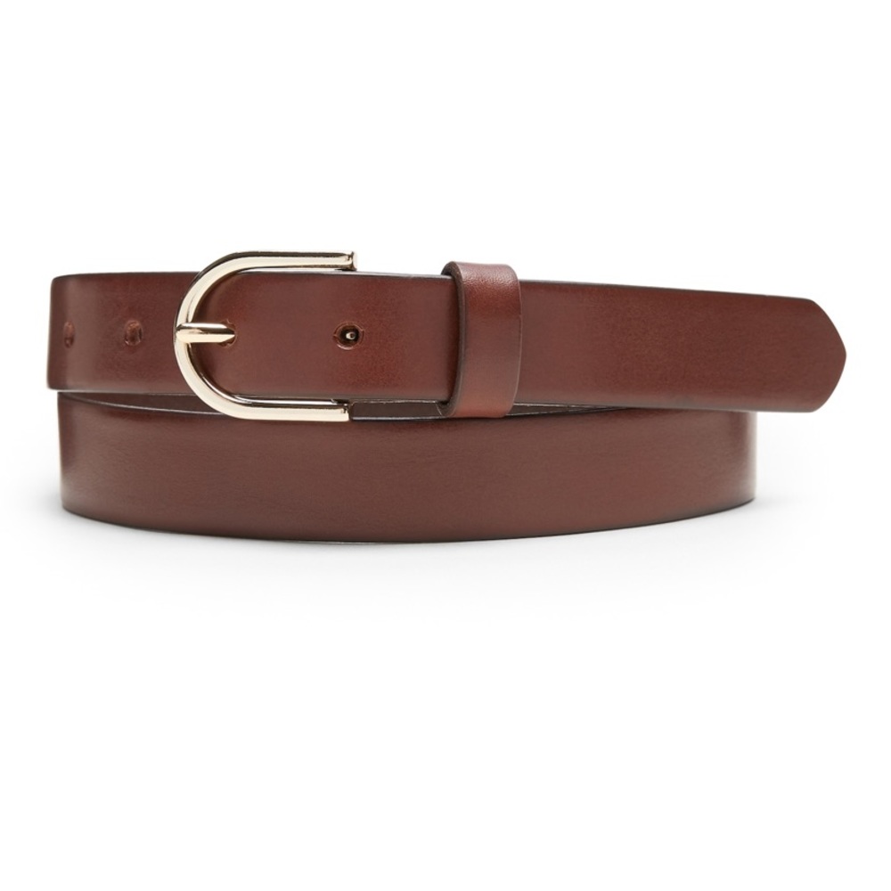 Skinny leather trouser belt